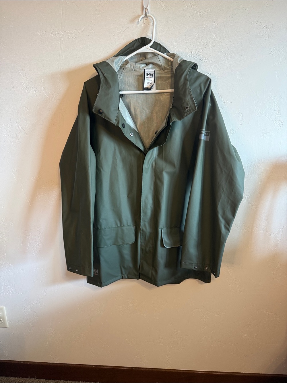 Helly Hansen Olive Green Raincoat